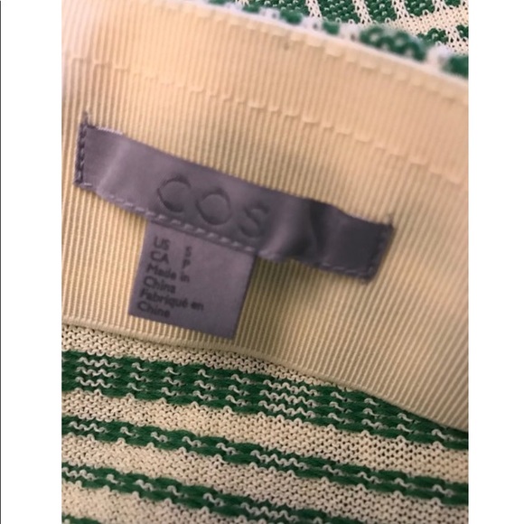 COS Mid Green Checked Jacquard Knit Skirt - Picture 3 of 6